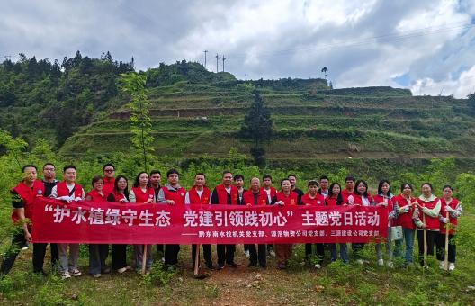 春风拂过水库岸，杉苗扎根守清流—州水投集团机关党支部联合源浩物资公司、三源建设公司党支部开展“护水植绿守生态，党建引领践初心”义务植